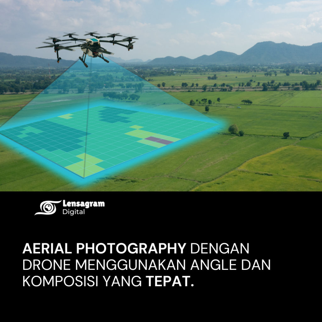 Thumbnail Aerial Photography menangkap area persawahan